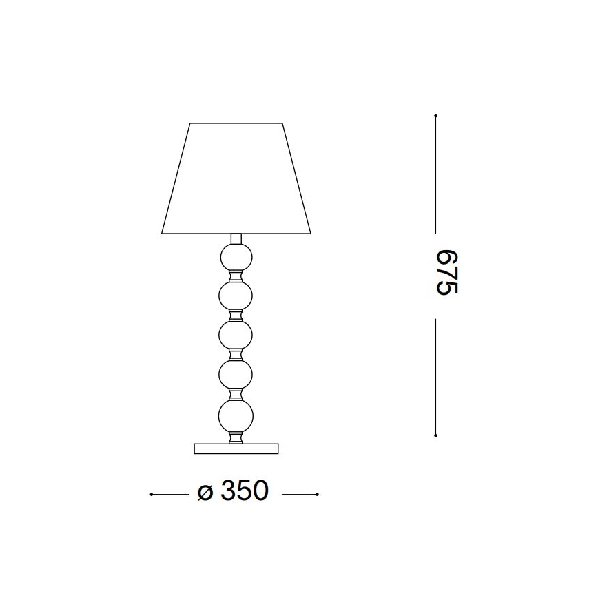 Ideal Lux - Кришталева настільна лампа QUEEN 1xE27/60W/230V золотий