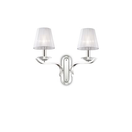 Ideal Lux - кришталева настінна лампа PEGASO 2xE14/28W/230V полірований хром