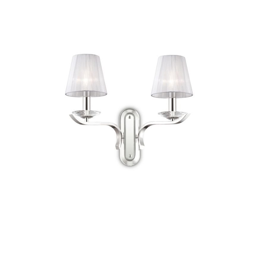 Ideal Lux - кришталева настінна лампа PEGASO 2xE14/28W/230V полірований хром