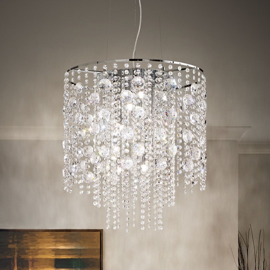 Ideal Lux - Кришталева підвісна LED люстра EVASIONE 10xG9/3W/230V діаметр 51 см глянцевий хром