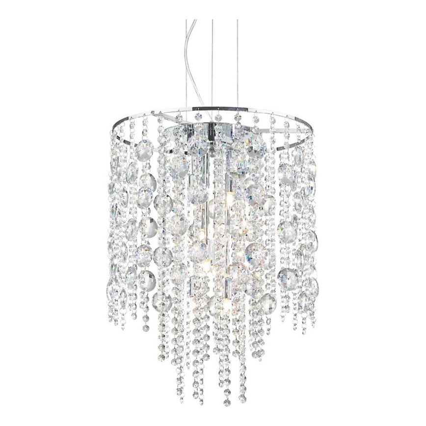 Ideal Lux - Кришталева підвісна LED люстра EVASIONE 8xG9/3W/230V діаметр 41 см глянцевий хром
