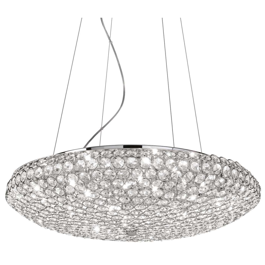 Ideal Lux - Кришталева підвісна LED люстра KING 12xG9/3W/230V діаметр 65 см глянцевий хром