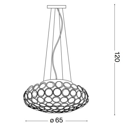 Ideal Lux - Кришталева підвісна LED люстра KING 12xG9/3W/230V діаметр 65 см глянцевий хром