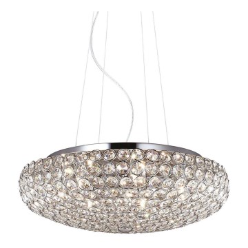 Ideal Lux - Кришталева підвісна LED люстра KING 7xG9/3W/230V діаметр 46 см глянцевий хром