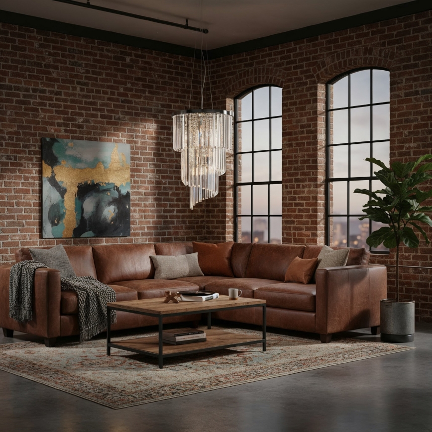 Ideal Lux - Кришталева підвісна люстра CARLTON 8xE14/40W/230V діаметр 40 см глянцевий хром