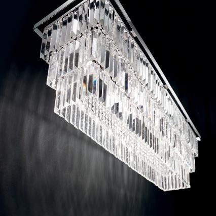 Ideal Lux - Кришталева підвісна люстра MARTINEZ 8xE14/40W/230V глянцевий хром