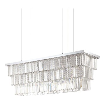 Ideal Lux - Кришталева підвісна люстра MARTINEZ 8xE14/40W/230V глянцевий хром