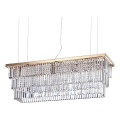 Ideal Lux - Кришталева підвісна люстра MARTINEZ 8xE14/40W/230V золотий