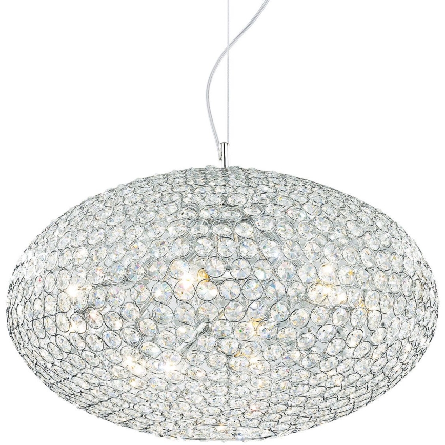 Ideal Lux - Кришталева підвісна люстра ORION 12xE14/40W/230V діаметр 60 см срібний