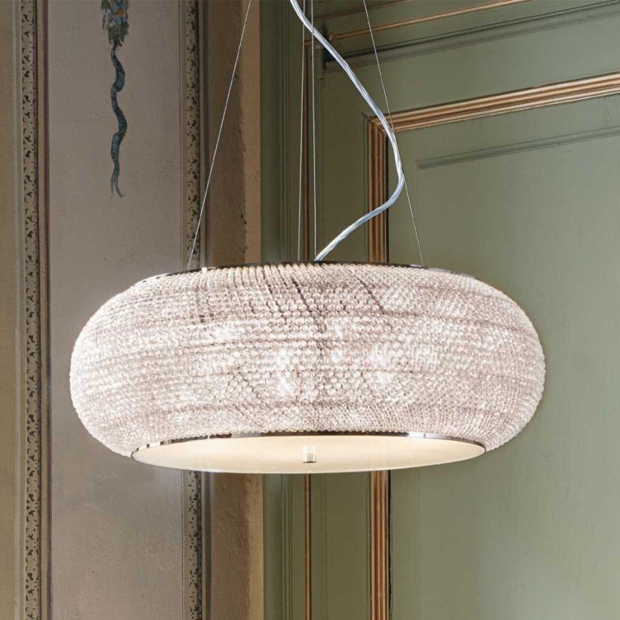Ideal Lux - Кришталева підвісна люстра PASHA 14xE14/40W/230V діаметр 65 см глянцевий хром