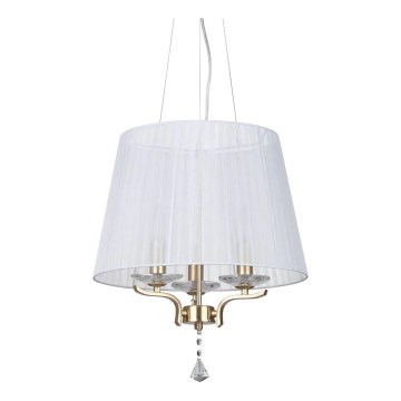 Ideal Lux - Кришталева підвісна люстра PEGASO 3xE14/28W/230V діаметр 40 см золотий