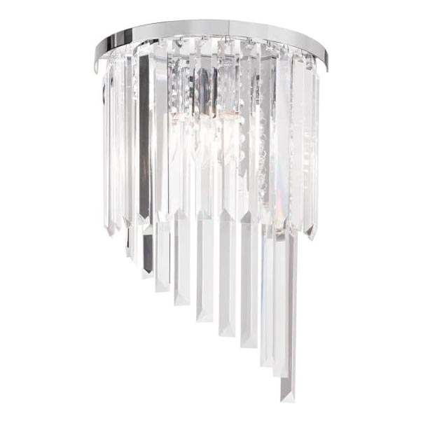 Ideal Lux - Кришталевий настінний світильник CARLTON 3xE14/40W/230V глянцевий хром