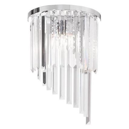 Ideal Lux - Кришталевий настінний світильник CARLTON 3xE14/40W/230V глянцевий хром