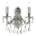 Ideal Lux - Кришталевий настінний світильник GIOCONDA 2xE14/40W/230V срібний