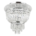 Ideal Lux - Кришталевий стельовий світильник DUBAI 3xE14/28W/230V діаметр 32 см глянцевий хром