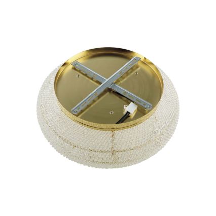 Ideal Lux - Кришталевий стельовий світильник PASHA 10xE14/40W/230V діаметр 55 см золотий