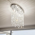 Ideal Lux - Кришталевий стельовий світильник RAIN 3xE14/40W/230V полірований хром