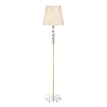 Ideal Lux - Кришталевий торшер QUEEN 1xE27/60W/230V золотий