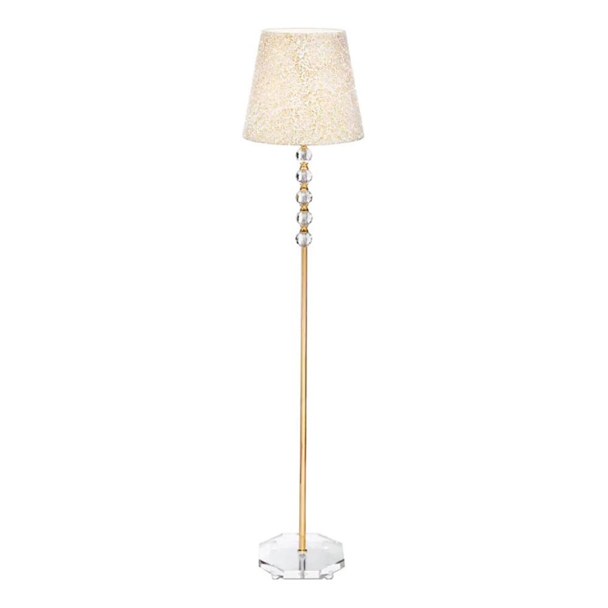 Ideal Lux - Кришталевий торшер QUEEN 1xE27/60W/230V золотий