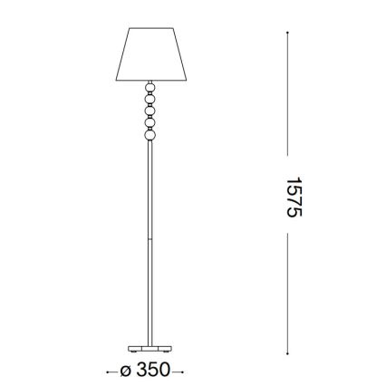 Ideal Lux - Кришталевий торшер QUEEN 1xE27/60W/230V золотий