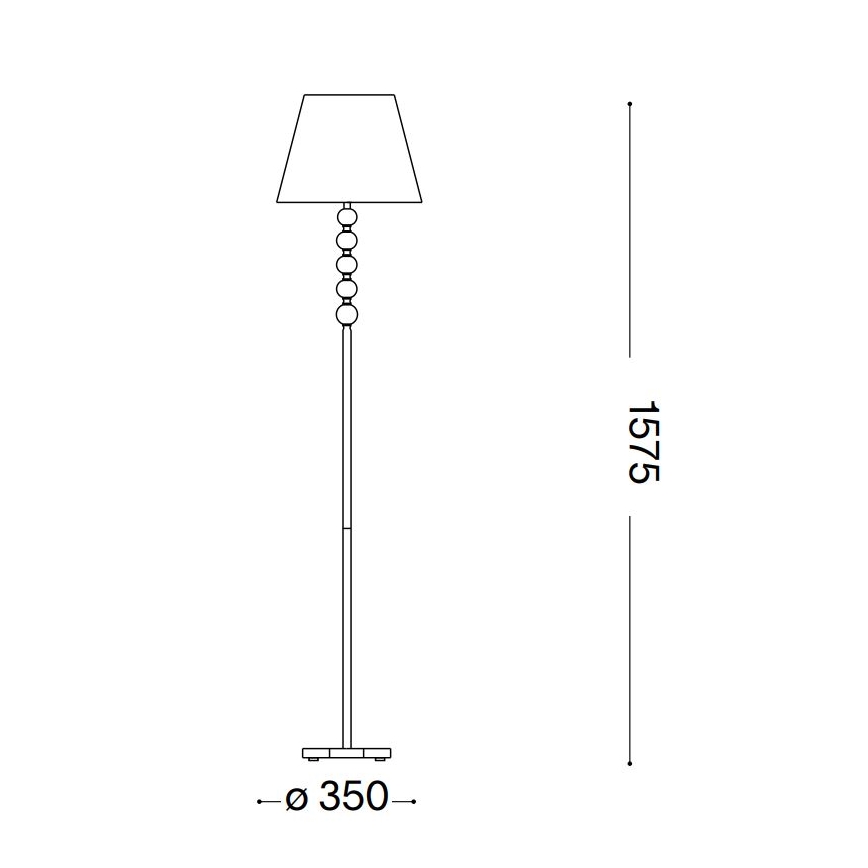 Ideal Lux - Кришталевий торшер QUEEN 1xE27/60W/230V золотий