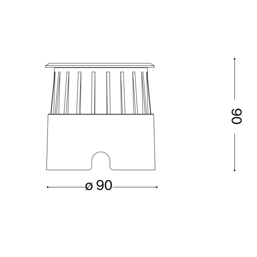 Ideal Lux - Ґрунтовий LED світильник FLOOR LED/3W/230V діаметр 9 см CRI 90 IP67 глянцевий хром
