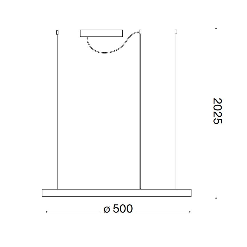 Ideal Lux - LED-люстра на тросі ORACLE SLIM LED/29W/230V 4000K CRI 90 діаметр 50 см біла