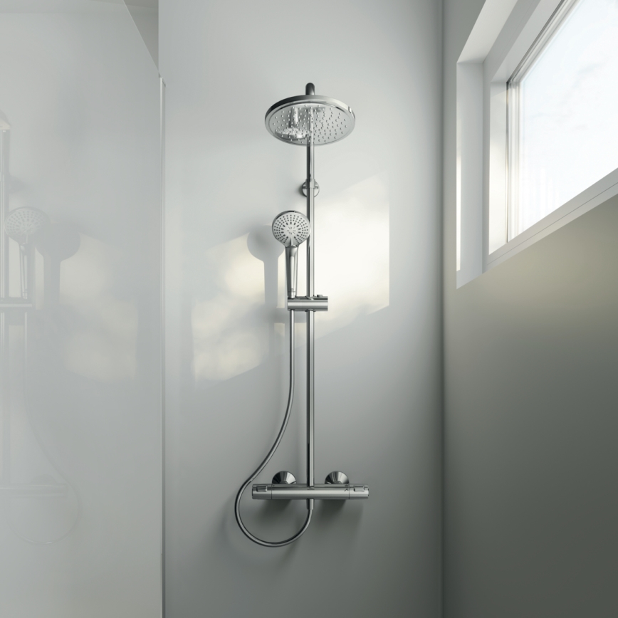 Ideal Standard A7208AA - Душевой комплект с термостатическим смесителем CERATHERM T25, полированный хром