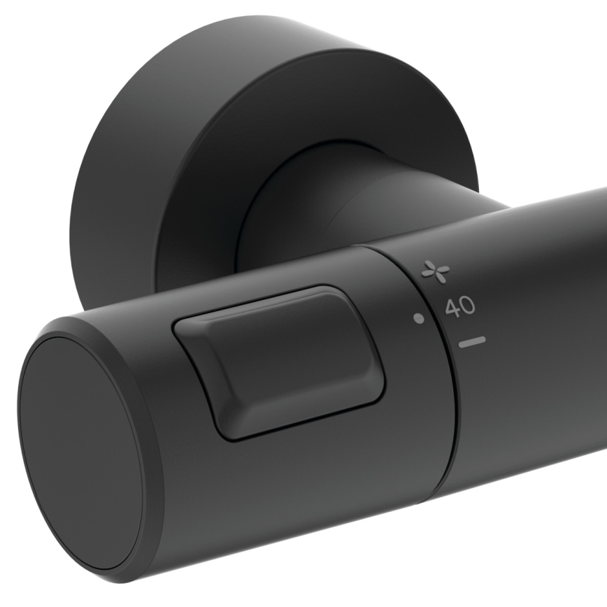 Ideal Standard A7545XG - Душевой комплект с термостатным смесителем CERATHERM T25, матовый чёрный