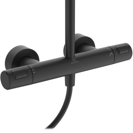 Ideal Standard A7545XG - Душевой комплект с термостатным смесителем CERATHERM T25, матовый чёрный