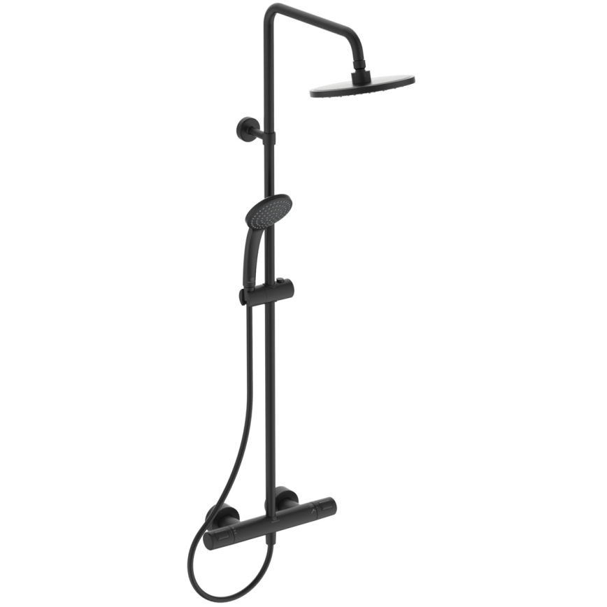 Ideal Standard A7545XG - Душовий комплект з термостатним змішувачем CERATHERM T25 матовий чорний