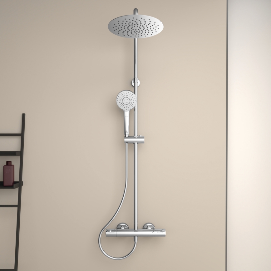 Ideal Standard A7565AA - Душевая система с термостатическим смесителем CERATHERM T50, глянцевый хром
