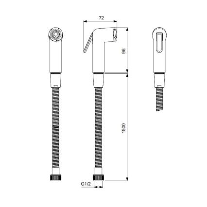 Ideal Standard BC180AA - Ручной биде-распылитель IDEALSPRAY 150 см полированный хром