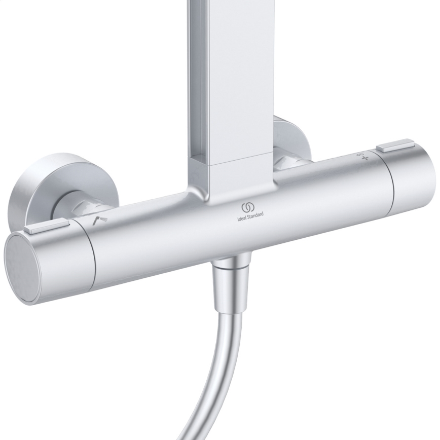 Ideal Standard BD583SI - душовий комплект з термостатним змішувачем CERATHERM ALU+ у матовому хромі