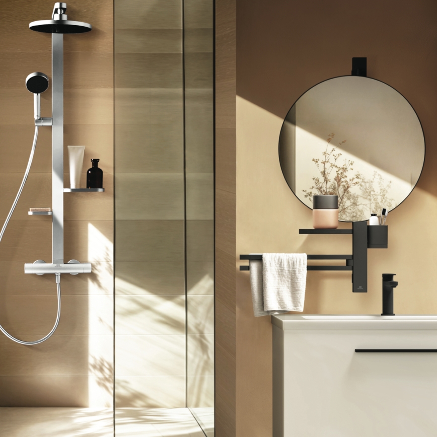 Ideal Standard BD583SI - Душовий набір з термостатичним змішувачем CERATHERM ALU+ сріблястий