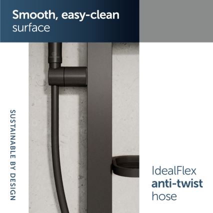 Ideal Standard BD586XG - Душевой комплект IDEALRAIN ALU+ матовый чёрный