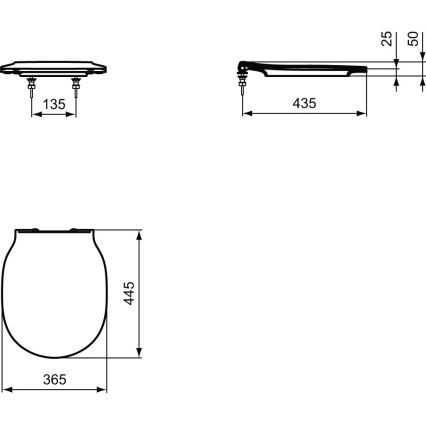 Ideal Standard E036601 - Сиденье для унитаза SoftClose CONNECT AIR, белое