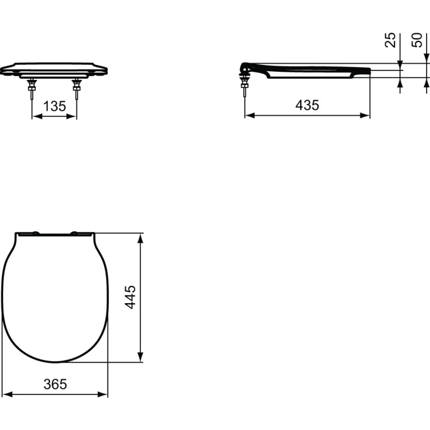 Ideal Standard E036601 - Сиденье для унитаза SoftClose CONNECT AIR, белое