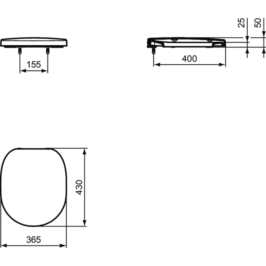 Ideal Standard E712801 - Сидіння для унітазу CONNECT, біле