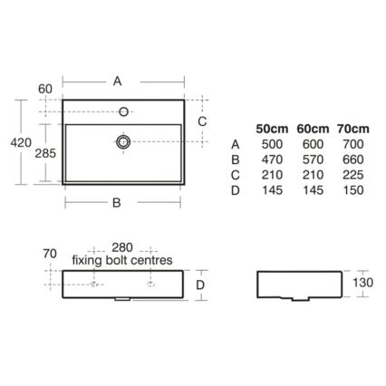 Ideal Standard K077701 - Подвесная раковина STRADA 50x42 см, керамика, белая
