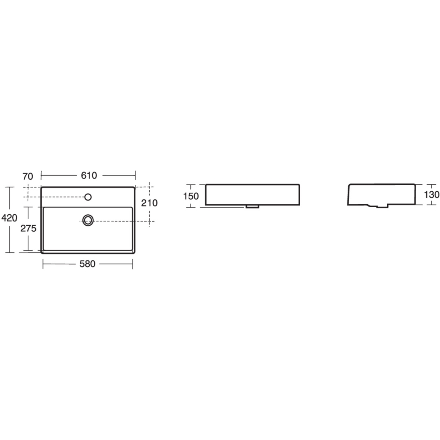 Ideal Standard K078101 - Накладная раковина STRADA 60x42 см, керамика/белая