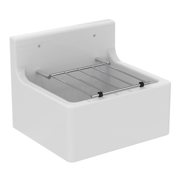 Ideal Standard S593901 - настенная раковина со сливной решёткой DOURO 45,5x38 cm, керамика/белая