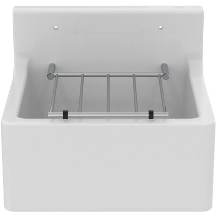 Ideal Standard S593901 - настенная раковина со сливной решёткой DOURO 45,5x38 cm, керамика/белая