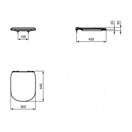 Ideal Standard T352701 - Сиденье для унитаза SoftClose TESI, белое
