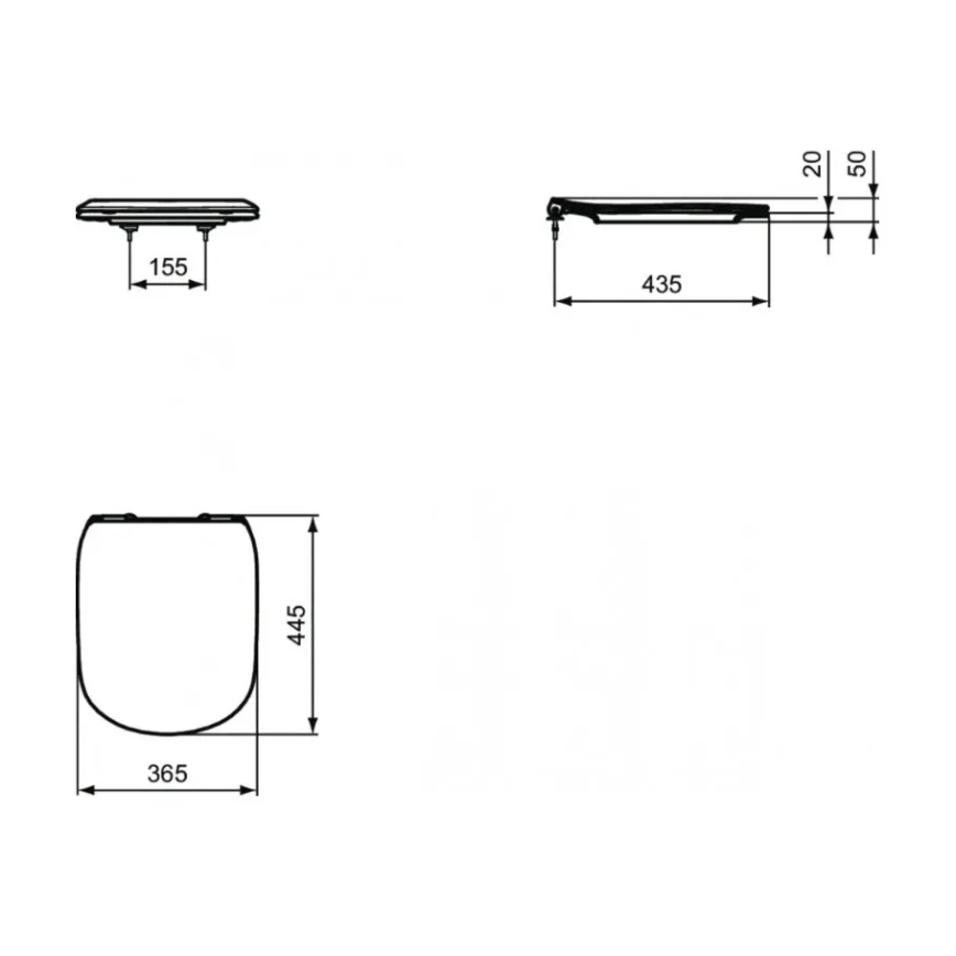 Ideal Standard T352701 - Сиденье для унитаза SoftClose TESI, белое
