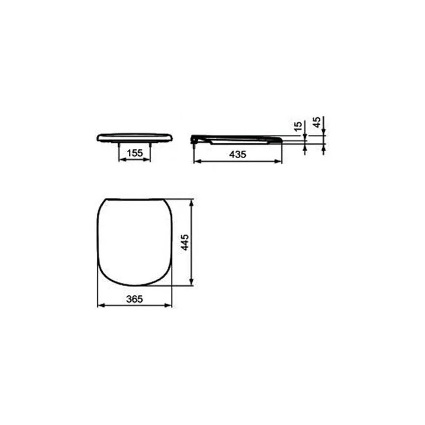 Ideal Standard T352901 - Сидіння для унітазу SoftClose TESI біле