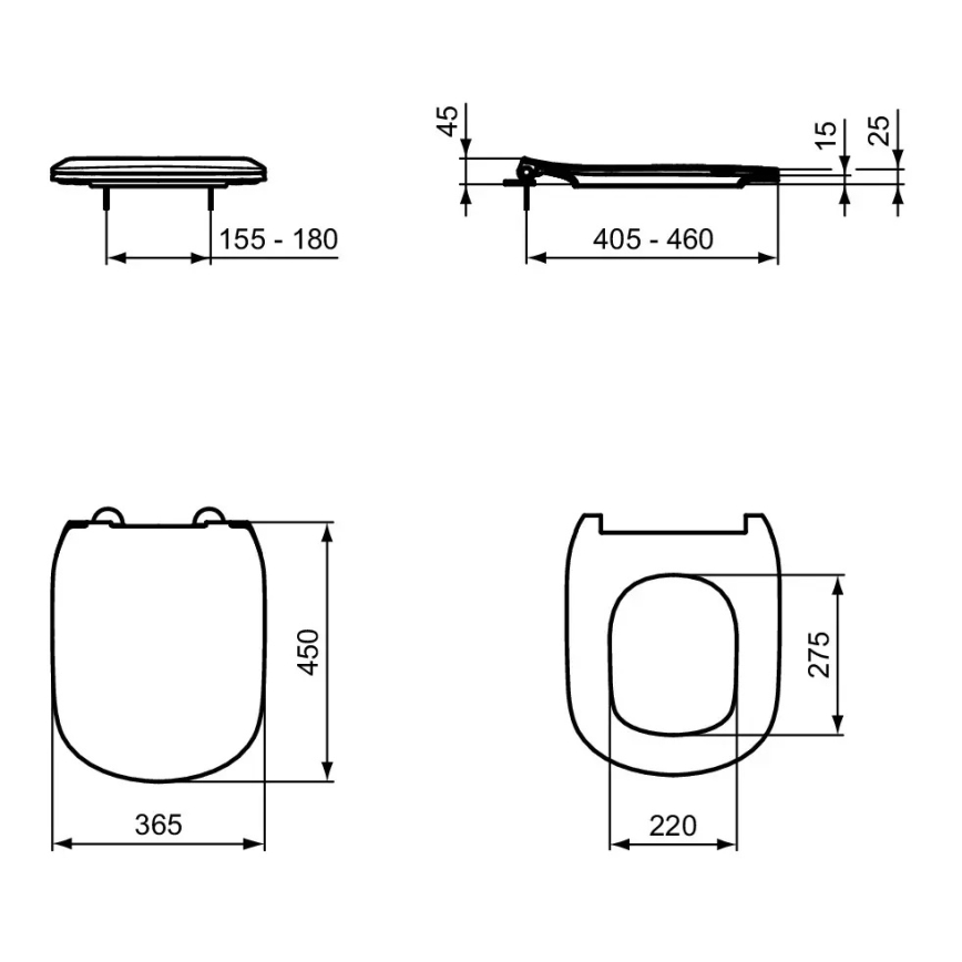 Ideal Standard T552201 - сидіння для унітазу SoftClose TESI біле