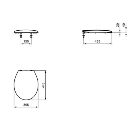 Ideal Standard W303801 - Біле сидіння для унітаза