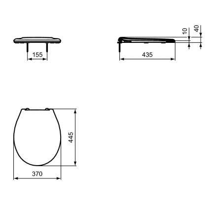 Ideal Standard W835001 - Біле унітазне сидіння