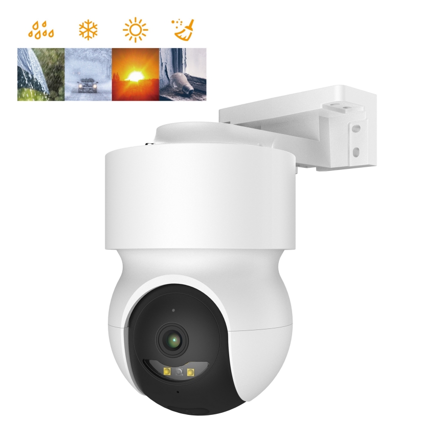 Умная уличная камера с датчиком движения 2K 12V IP65 Wi-Fi, белая